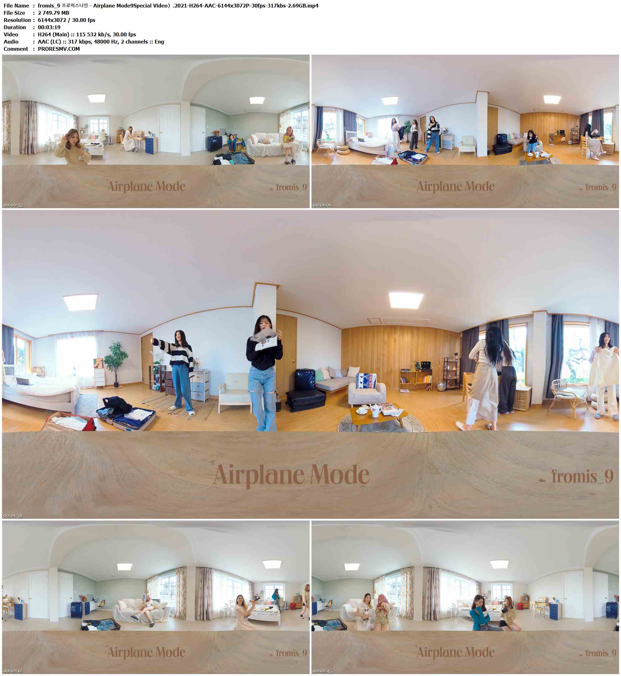 fromis_9 프로미스나인 - Airplane Mode9（Special Video）.2021-H264-AAC-6144x3072P-30fps-317kbs-2.69GB官方MV_高清MV